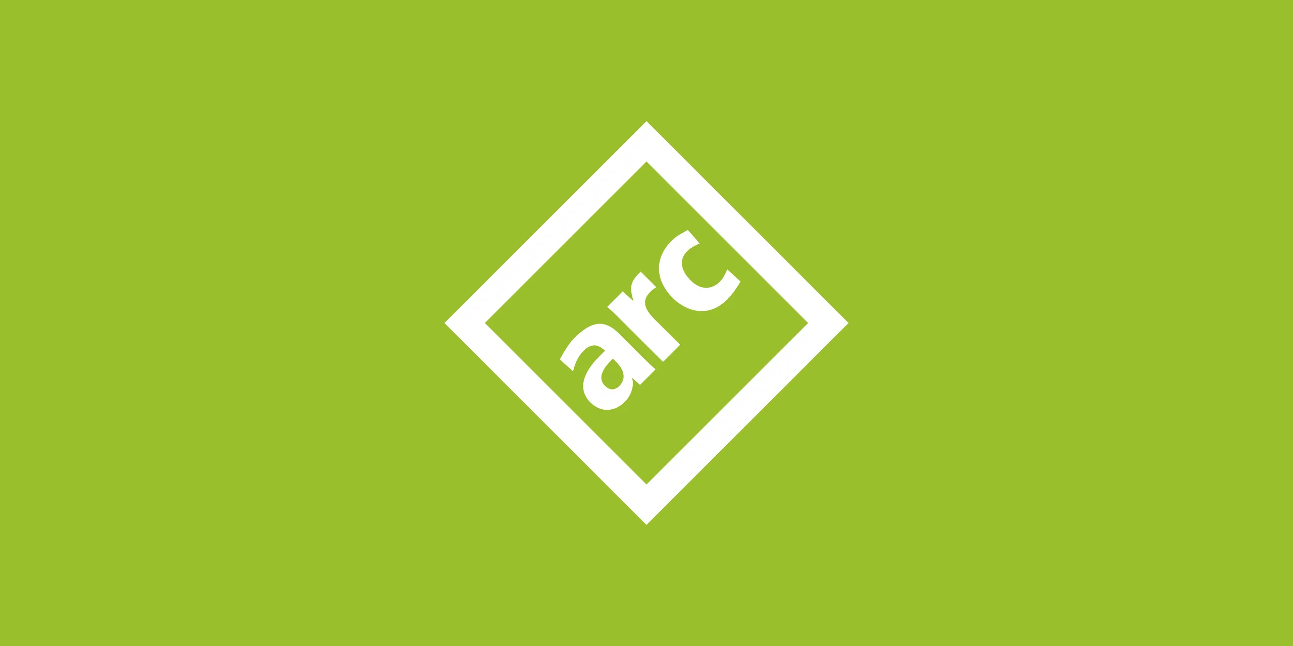 ARC Entotech logo in white on a bright green ground