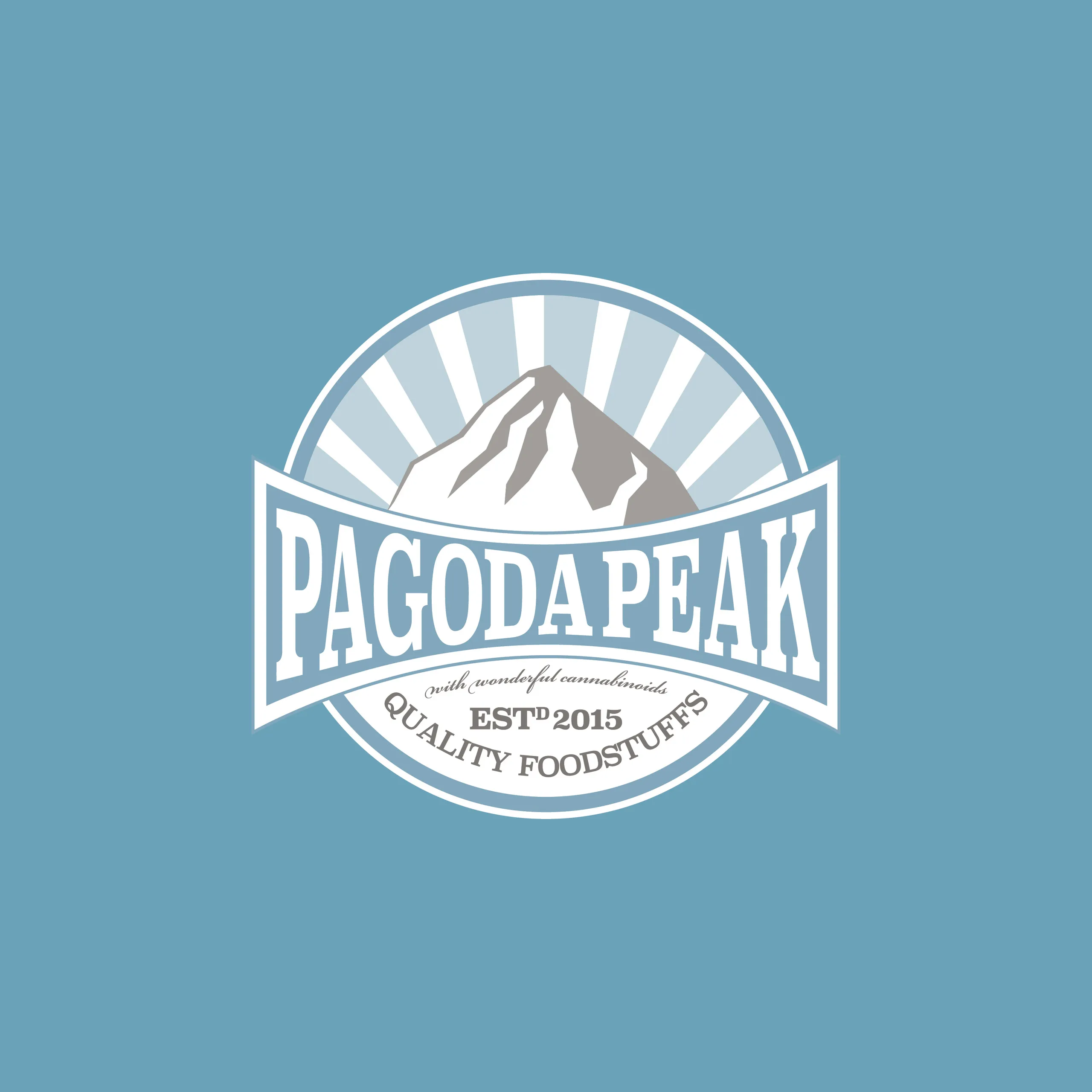 Pagoda Peak rondel logo in blue